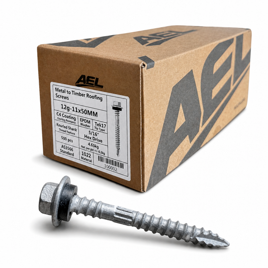 12g-11 × 50mm GripMax™ C4 Timber Roofing Screw – Type 17